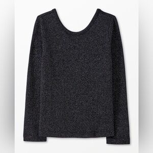 Hannah Anderson Black Ribbed Long Sleeve Top